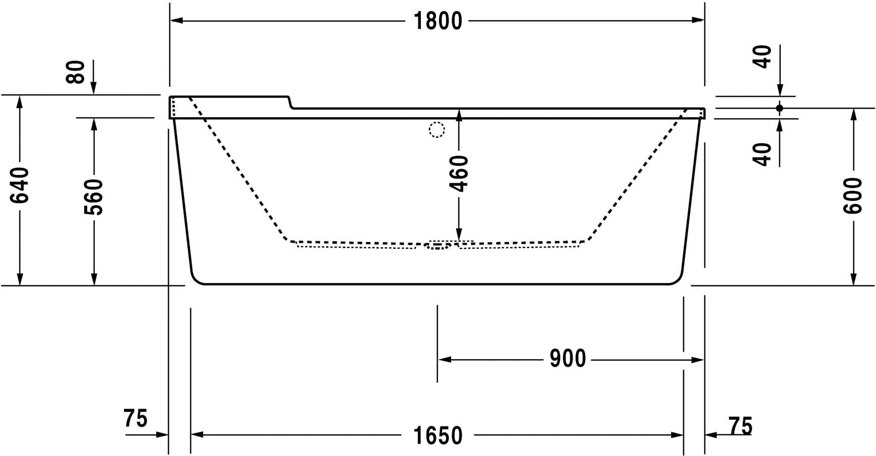 Starck Bade Duschwannen Badewanne 700010 Duravit